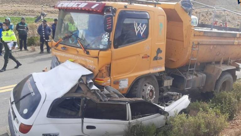 choque frontal en oruro