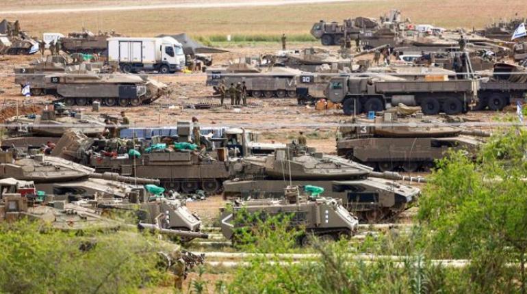 Tropas israelíes en un lugar no revelado a lo largo de la frontera entre Israel y Gaza, en el sur de Israel