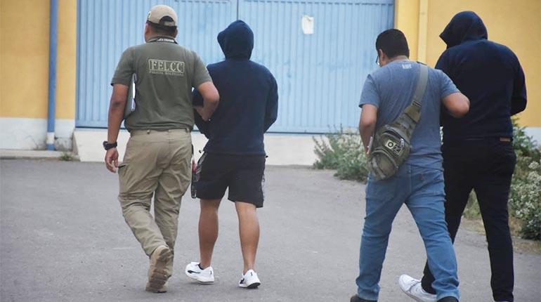 Los jugadores en el Instituto de Investigaciones Forenses de la Fiscalía de Cochabamba, el martes