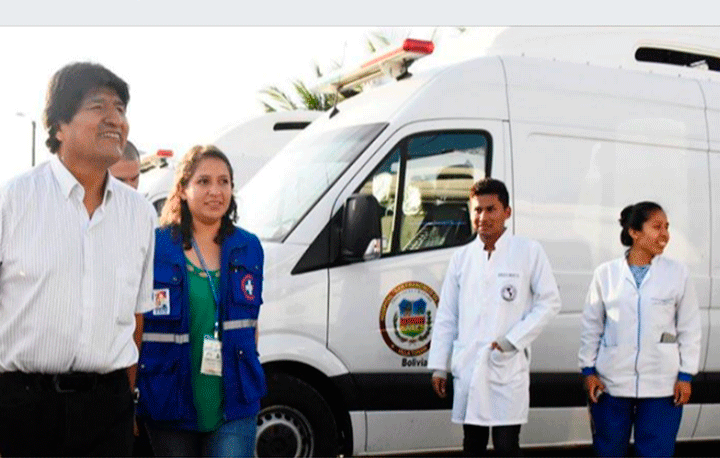 EVO Y ARIAN CAMPERO EX MINISTRA DE SALUD